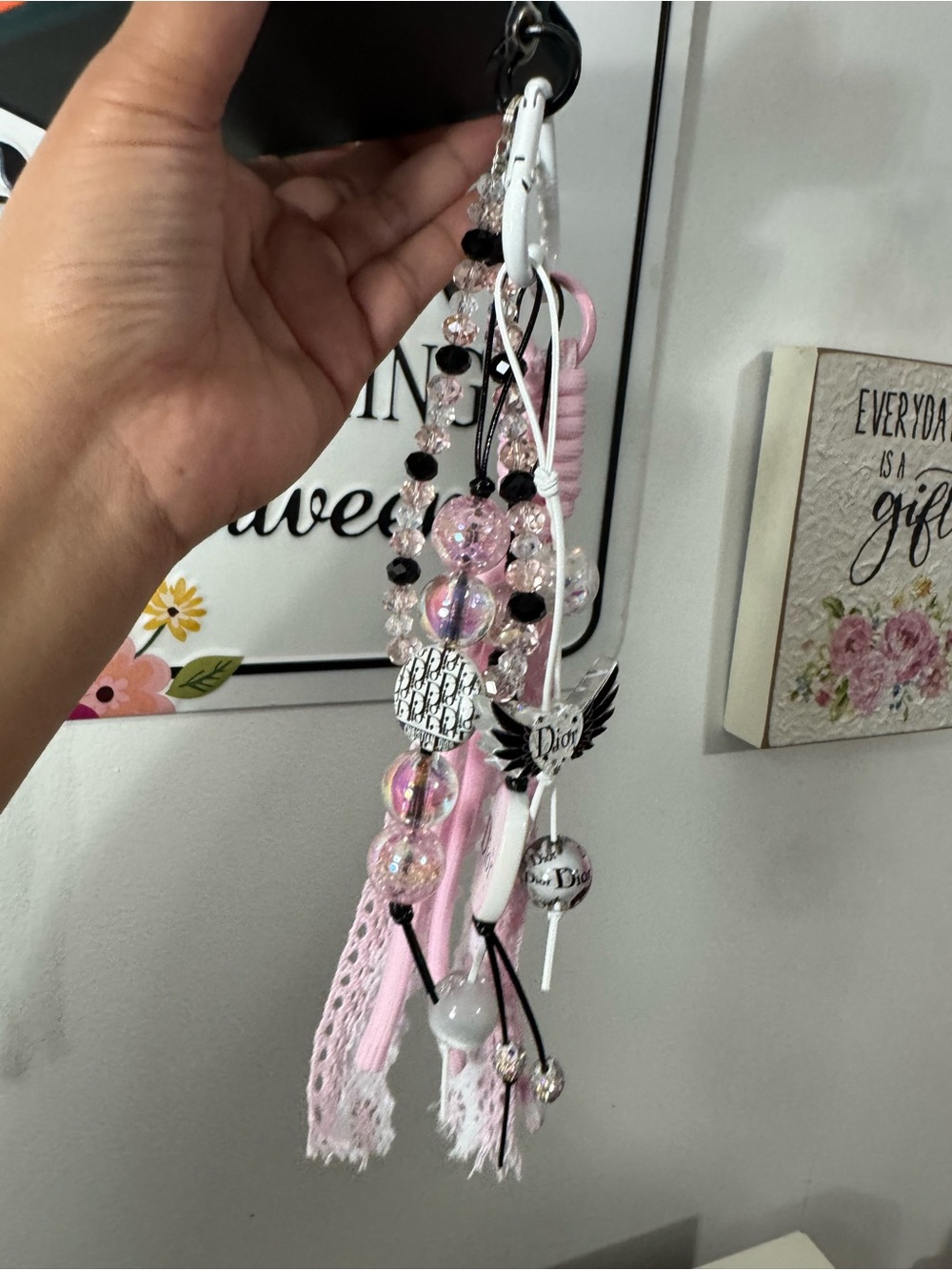 Pink Phone/Key/Bag Chain #P1126 - Picture 9 of 10